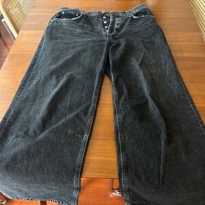 Agolde Wide Leg Black Jeans Women's Size 28